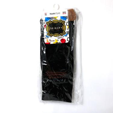 Imagem de PAR MEIAS WARNER BROSS STYLE FRIENDS TAMANHO 39/43 LONGO PRETO SOFA MARROM HOAHI