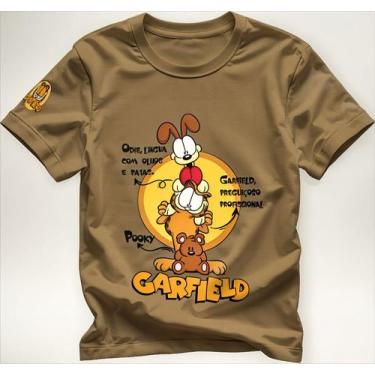 Imagem de T-shirt Estampa Personalizada Com Desenho Garfield ,odie - Lobo Sete, 