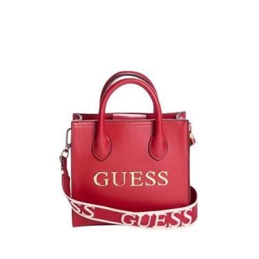 Imagem de GUESS Factory Mini bolsa feminina Irvington, Vermelho, Transversal
