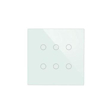 Imagem de Interruptor de luz brasileiro Smart WiFi 6 Gang Smart Life/Tuya App Controle Remoto Alexa Gogle Yandex Voice Control - Cor branca