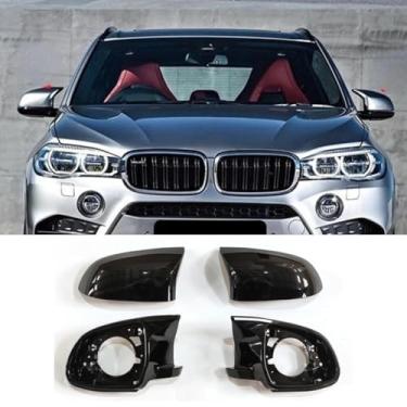 Imagem de Capa de proteção traseira para carro compatível com X3 X4 F25 F26 2014-2018 Kit de carroceria de acabamento de capa de espelho lateral acessórios de carro