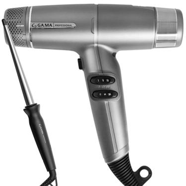 Imagem de Kit Secador iQ Lite Cinza e Modelador Salon Curl Cônico