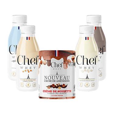 Imagem de Kit Pasta de Amendoim 600g Chef Whey Dose Única 40g Chef Whey, Creme d