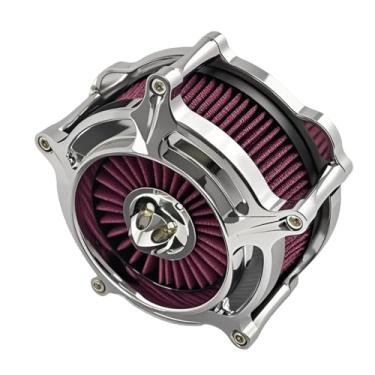 Imagem de TGRNF Filtro de ar Harley para Harley Davidson filtro de ar Softail Sportster Street Road para King Glide Trike entrada de ar A para Sportster XL 883 1200 vermelho