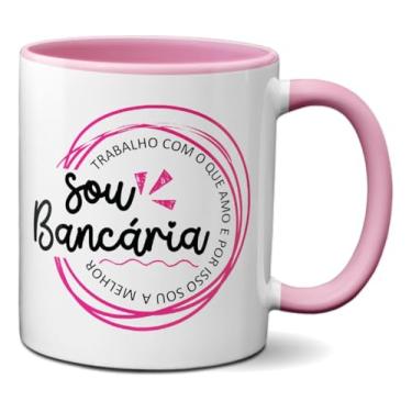 Imagem de Caneca Para A Melhor Bancária Profissão Bancos Xícara Criativa (Rosa)