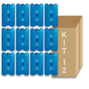 Imagem de Placa Gelo Reutilizável Gel 200ml Com 12 Unidades - 12x6x2cm