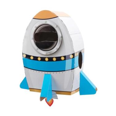 Imagem de UGPLM usando Caixa de Papelão Modelo Performance Brinquedo de para Crianças Meninos Meninas Artigos para Festa de Aniversário, Foguete