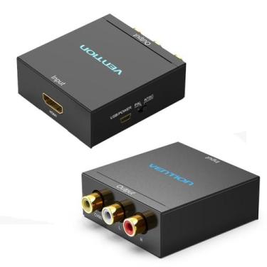 Imagem de Adaptador Converte Entrada Hdmi Em Saida Av Rca Tv De Tubo - Bbacomerc