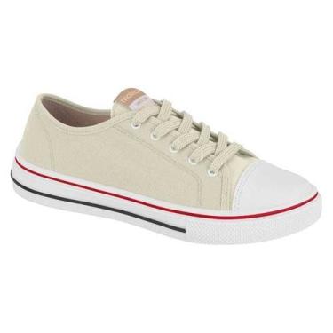 Imagem de Tenis feminino Moleca Ref.5796.204, Creme, 37