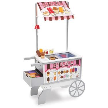 Imagem de Carrinho para Salgadinhos e Doces Infantil com Mais de 40 Peças e Toldo Reversível para Crianças Acima de 3 Anos, Melissa & Doug