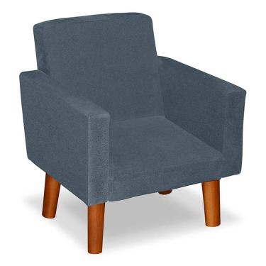 Imagem de Mini Poltrona Decorativa Infantil Nina Suede - Lm Decor Azul Turquesa