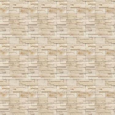 Imagem de Papel De Parede Pedra Tijolos Filete Retalhos Adesivo Sala - LRP