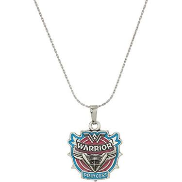 Imagem de Alex and Ani Colar de princesa guerreira da Mulher Maravilha, 81 cm, tamanho único, liga metálica banhada a prata, sem pedra preciosa