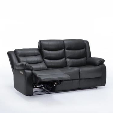 Imagem de Poltrona Sala de Cinema Reclinável Elétrica Hollywood 3 Lugares Massag