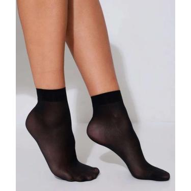 Imagem de Meia Soquete Feminina Fio 15 Marisa-81593, UN, Preto
