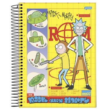 Imagem de Caderno Espiral Universitário Capa Dura 1 Matéria 80 Folhas Rick And Morty Jandaia Estampa 1