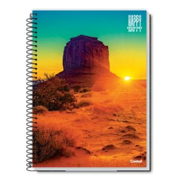 Imagem de Caderno Espiral Universitário Capa Dura A4 20 Matérias 400 Folhas Happy Adventure Credeal Estampa 3