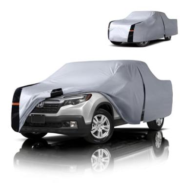 Imagem de Capa de caminhão Honda Ridgeline multicamadas, ajuste personalizado Ridgeline 2005-2026 Crew Cab cama curta (5,3') capa de carro impermeável para todos os climas, cobertura externa completa chuva