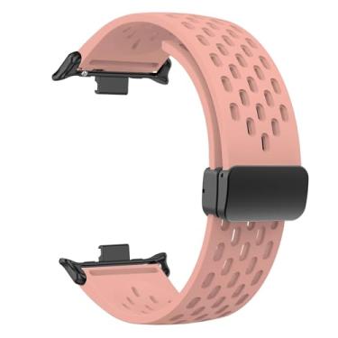 Imagem de SAAWEE Pulseira de silicone para Redmi Watch 4/8 Pro, fivela magnética, pulseira esportiva para Mi band 8 pro Correa, acessórios para relógio (rosa, para mi8Pro)
