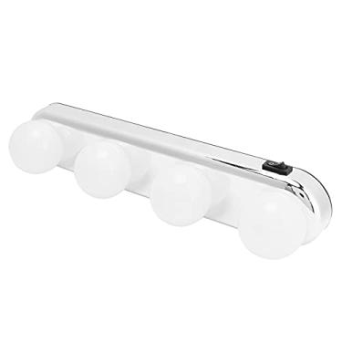 Imagem de Fafeicy 4 LED Luz de Maquiagem, Luz de Espelho Sem Fio Portátil Com Ventosa, para Presente de Penteadeira de Banheiro
