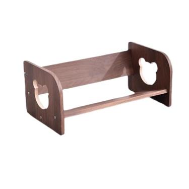 Imagem de Armário de arquivo cor nogueira pequena estante de mesa, organizador de armazenamento de mesa independente de madeira, organizador arrumado para escritório, casa, impressora, suporte para escritório