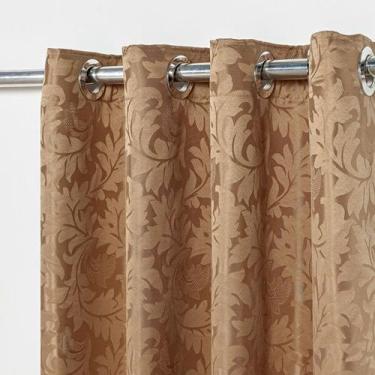 Imagem de Cortina Jacquard  3,00x2,30 Para Varão Simples - Ludatex, Avelã