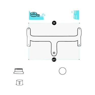 Imagem de Guidão De Bicicleta De Estrada Em Carbono 28.6mm Com Cabo Interno Inte