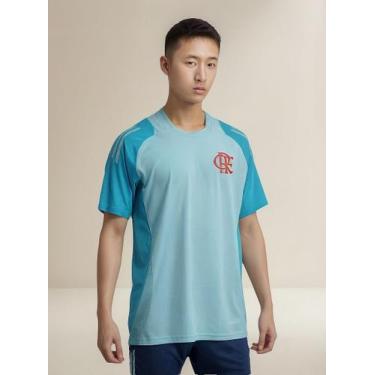 Imagem de Camisa Flamengo Treino 2025 Azul Celeste - Oficial, Azul, Celeste, G