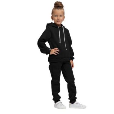 Imagem de Conjunto moletom infantil Unissex Menina e Menino Flanelado Kit 5 Peça