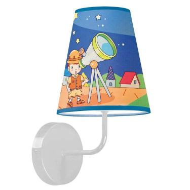 Imagem de Arandela Infantil Kids Space Iluminação Decorativa com Design Espacial Azul Taschibra