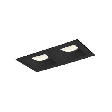 Imagem de Spot de Embutir Newline Flat para 2 Lâmpadas AR70 GU10 Bivolt Preto