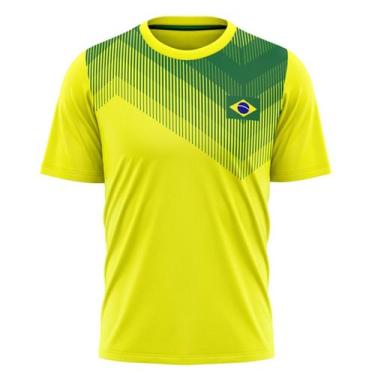 Imagem de Camiseta Braziline Regia Brasil Masculino - Amarelo