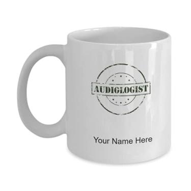 Imagem de Caneca de audiólogo personalizada, ideia de presente de audiólogo, copo de café de audiólogo personalizado, caneca de café de 325 ml