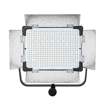 Imagem de Andoer YN6000 Profissional 600 LED Luz de vídeo Temperatura de cor 5500K Lâmpada de fotografia Placa de luz grande com Softbox para entrevista de estúdio Ação Tiro estático
