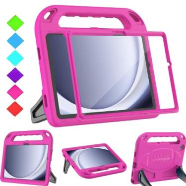 Imagem de BMOUO Capa infantil para Samsung Galaxy Tab A9 Plus 27.9 cm 2023 (SM-X210/X216/X218) - com protetor de tela integrado, alça dobrável à prova de choque com suporte para Samsung Galaxy Tab A9 Plus para