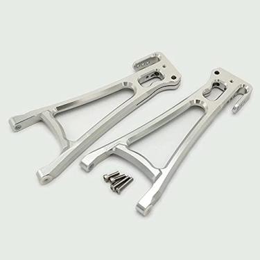 Imagem de Aluminum Rear Upper Suspension Arms L+R Silver for Traxxas 1/10 E-Revo 2.0 VXL 8633 8634