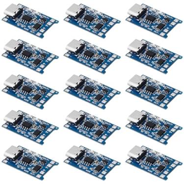 Imagem de MakerFocus 15 peças TP4056 módulo de descarga de carregamento interface tipo C com proteção de bateria 18650 BMS 5V 1A 18650 placa de carregamento de bateria de lítio