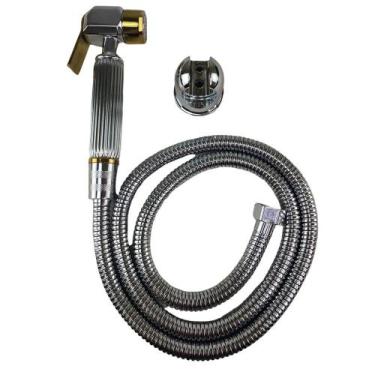 Imagem de Ducha Higienica Luxo de mao Chuveirinho Intimo Suporte Metal Cromo Ban