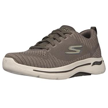 Imagem de Skechers Tênis de caminhada masculino Gowalk Arch Fit-Athletic Workout com espuma resfriada a ar, cinza-acinzentado 2, 38, Cinza-acastanhado 2, 38