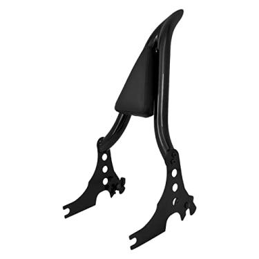Imagem de HCmotorku Encosto de passageiro destacável Sissy Bar para motocicleta com almofada adequada para Harley Sportster XL 883 1200 2004-2023 13 polegadas (preto)