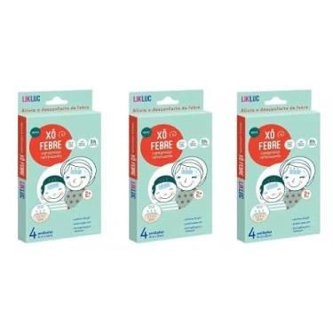 Imagem de Kit 3 Xô Febre Adesivos Compressas Refrescante Alivio da Febre 12 Uni