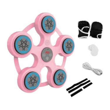 Imagem de Dynwave Máquina de boxe eletrônica, alvo de parede de boxe musical com luz, treinador de boxe inteligente para exercícios de taekwondo, kickboxing, sanda, com Luvas