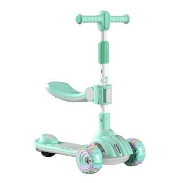 Imagem de Patinete Infantil 2 em 1 com assento, luz e música Velorad Kids Z-Rader Verde