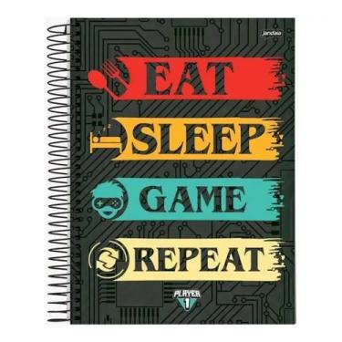 Imagem de Cadernos Univ. 10x1 160 Fls Player Capa Dura Jandaia, Repeat
