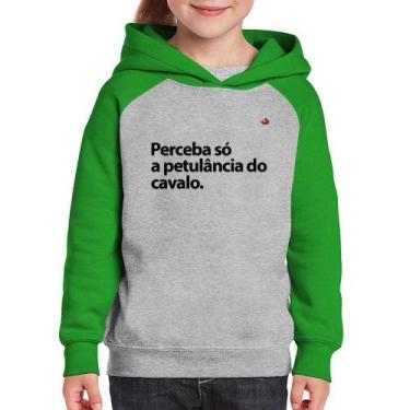 Imagem de Moletom Infantil Perceba só a petulância do cavalo - Foca na Moda, Cin