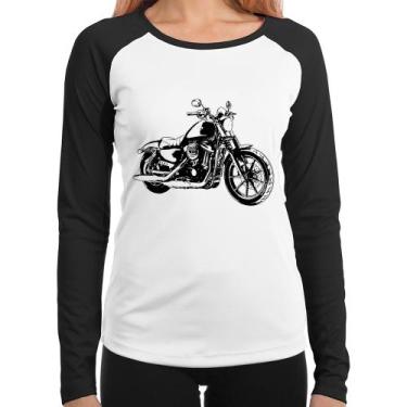 Imagem de Baby Look Raglan Moto Sportster XL 883 Iron Art Manga Longa - Foca na 