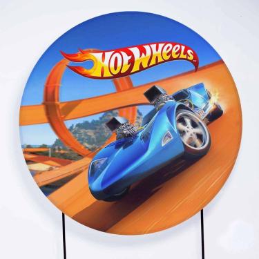 Imagem de Painel Decorativo para Festa 1,80x1,80 metros Vesti Fácil com Elástico Hot Wheels - Fera Print