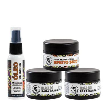 Imagem de Kit de Barba 2 Balm, Óleo e Pomada 4POR1 - Barba de Respeito