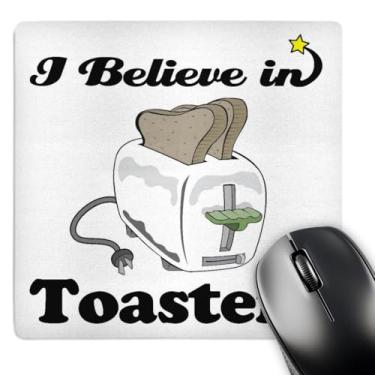 Imagem de 3dRose I Believe In Toasters - mouse pad, 20 x 20 cm (mp_105654_1)