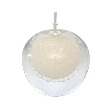 Imagem de Lamparina Luminária Pérola Em Cristal Murano São Marcos 10x10cm